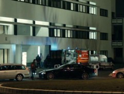 Příjezd k nemocnici