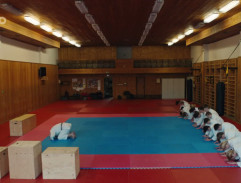 v telocvični strednej policajnej školy