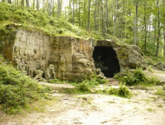 kamenné sochy v lese