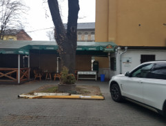 V zahradní restauraci
