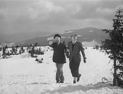 Tři muži ve sněhu