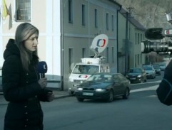 pred kostolom v Malej Čistej