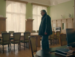 Mjr. Šimek v Janáčkově kanceláři