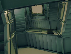 Schodiště plzeňské kriminálky