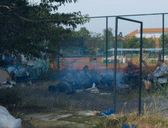 Útočiště skupiny bezdomovců