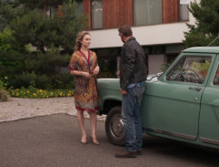 Před vilou Oldřicha Bauera