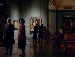 Hraběnka Cora se Simonem Brickerem v galerii