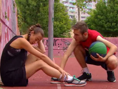 na basketbalovom ihrisku