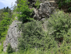 Záběr skal kolem silnice