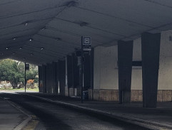 na autobusovej zastávke