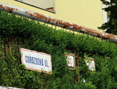 na schodoch pred školou