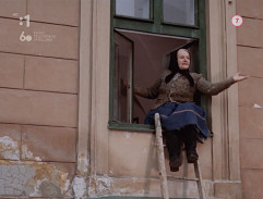 Babka vyliezla rebríkom do okna