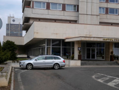 Franta a Čočkin před hotelem