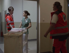 pri nemocničnom výťahu