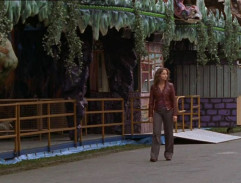 Andrea pri strašidelnom vlaku