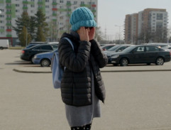 Na parkovisku pred Lidlom