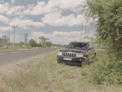 Mjr. Blažek v autě