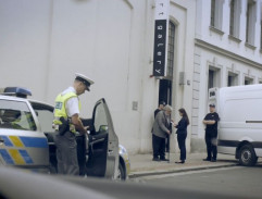 Toušek před galerií