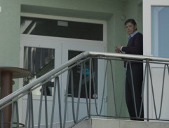 Josef Hlaváč na schodech