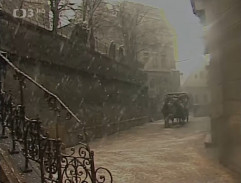 Svatebčané v kočáře