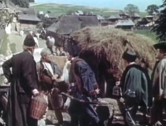 Zemani prevracajú sedliakovi voz