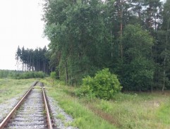 Vězeň mává z vlaku na kolemjdoucí