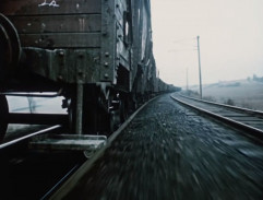 Štětí - Hoštka na náspu před Hoštkou