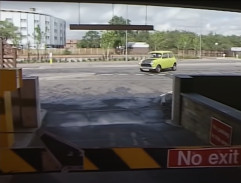 Příjezd do parkoviště.