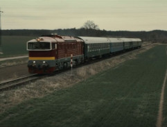 Průjezd vlaku - pole