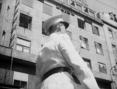 Strážník řídí provoz