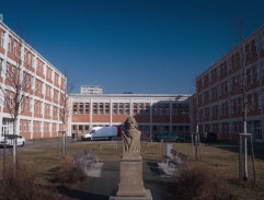 policejní vůz příjíždí ke škole