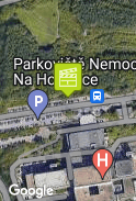parkovisko pred nemocnicou